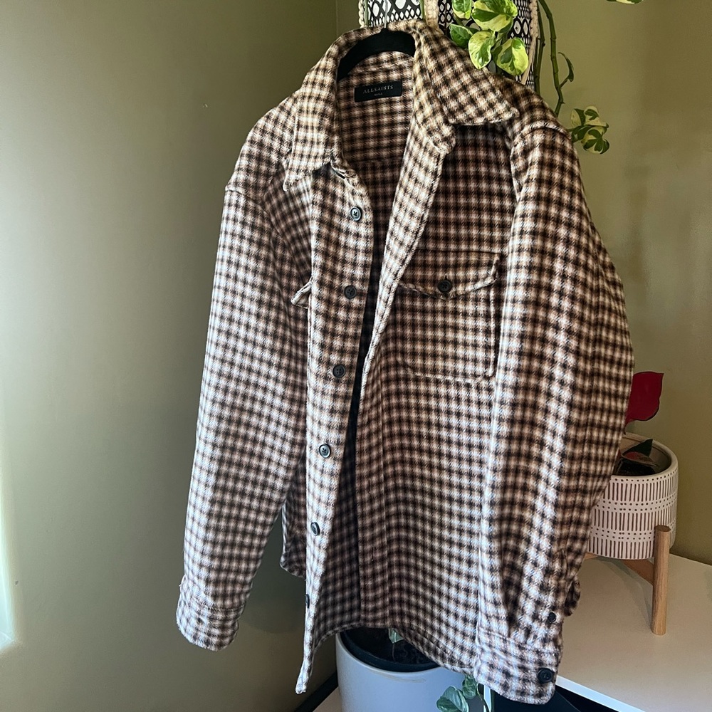 Men's All Saints Brown/camel tierra' Checked Shirt